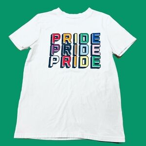 Rainbow Lettering Graphic PRIDE Youth T-Shirt Size L (12/14)